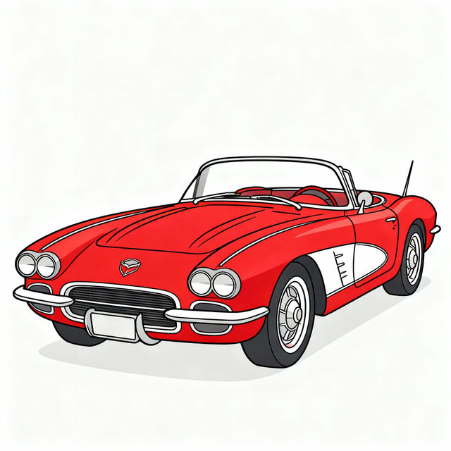 Corvette Drawing Easy gallery