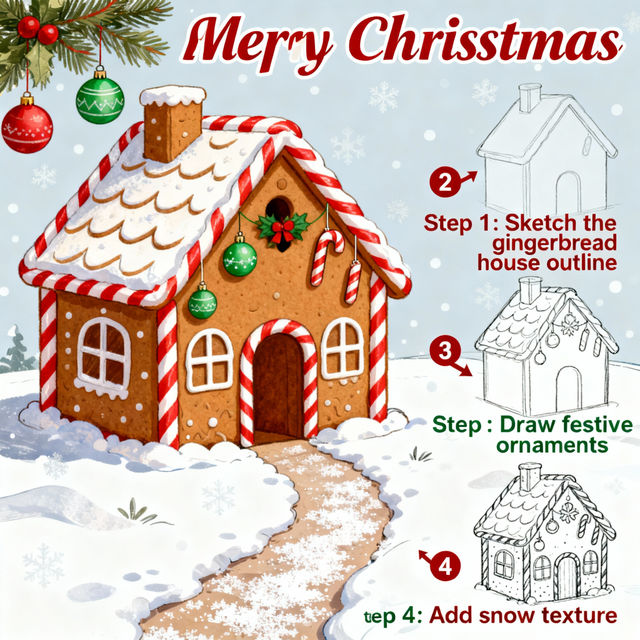 Step By Step Christmas Drawings - Create Your Own gallery