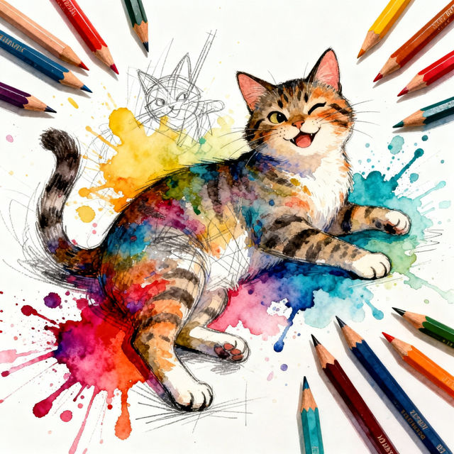 Cat Drawing Ideas - Made With AI gallery