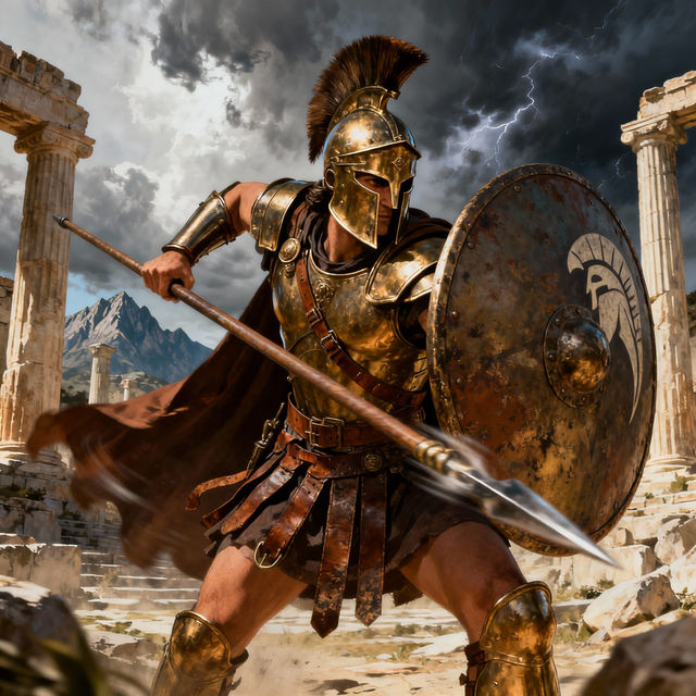 Spartan Warrior Drawings - AI Generated gallery