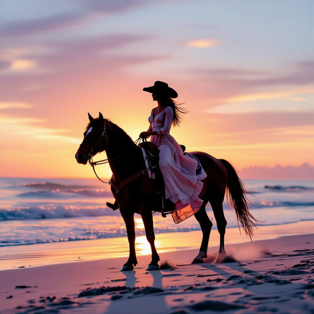 Coastal Cowgirl Wallpaper - AI Generated gallery
