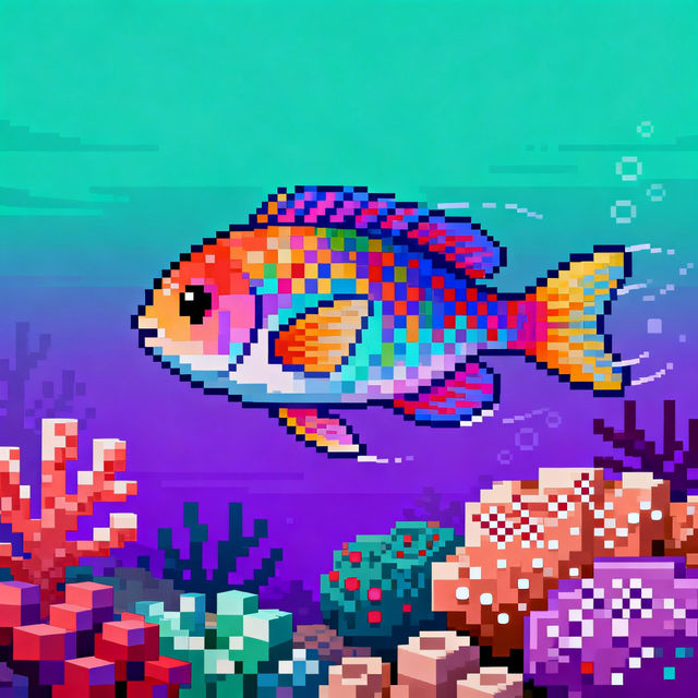 Pixel Art Fish gallery
