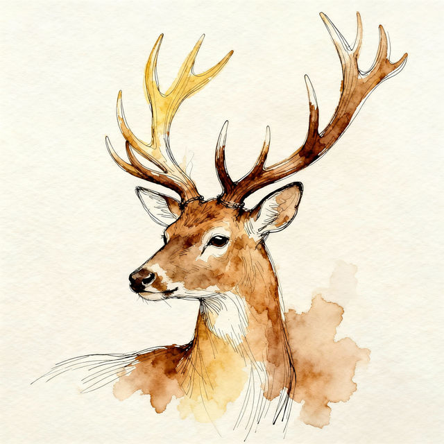 Deer Antlers Drawing - Easy Ideas gallery