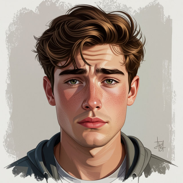 Male Face Drawings - AI Generated Art gallery