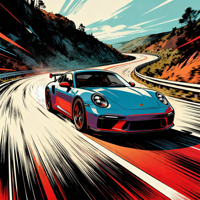 Car Driving Drawings - AI Generated gallery