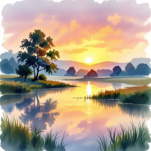 AI-Generated Watercolor Art gallery