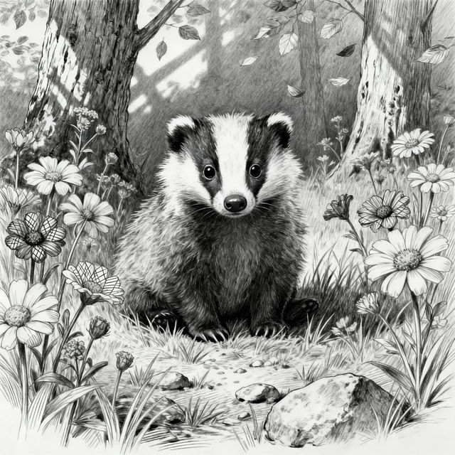Badger Drawings - AI Generated Art gallery