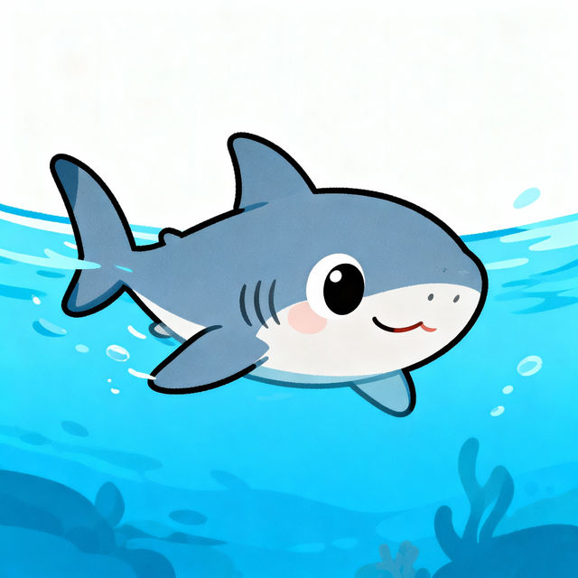 Shark Drawing Easy Cute gallery