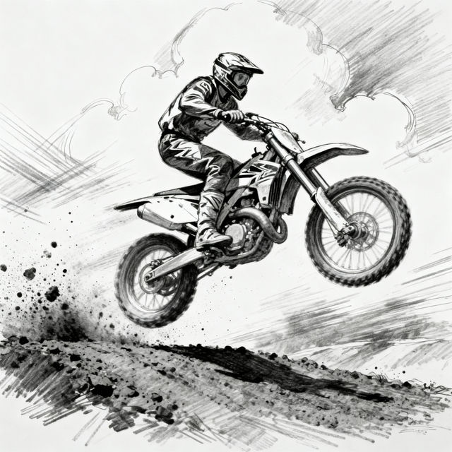 Dirt Bike Drawings - AI Generated gallery