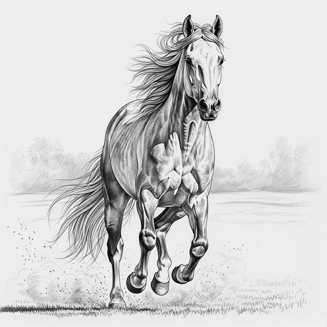 Explore AI-Generated Horse Drawings gallery