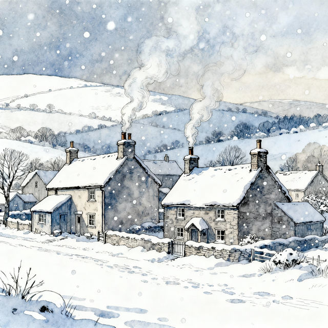 Drawing Of Snow - AI Generated gallery