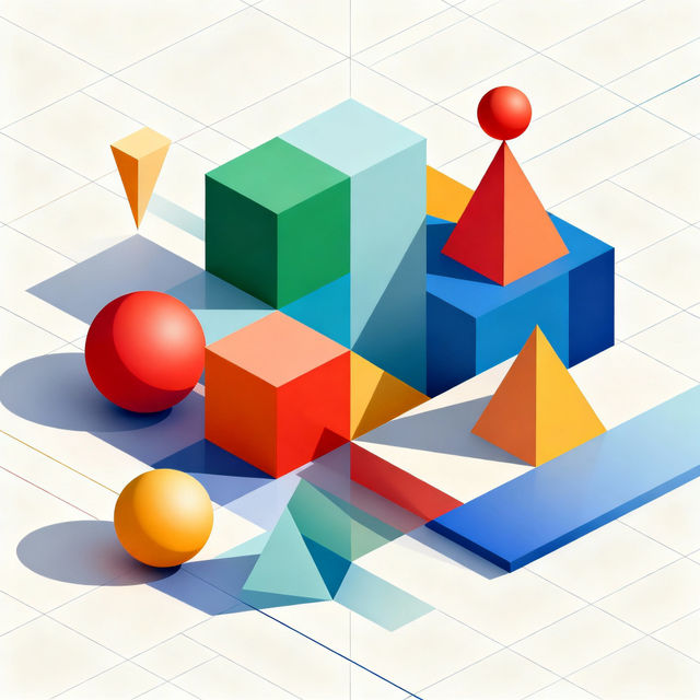3D Shape Drawings - Made With AI gallery