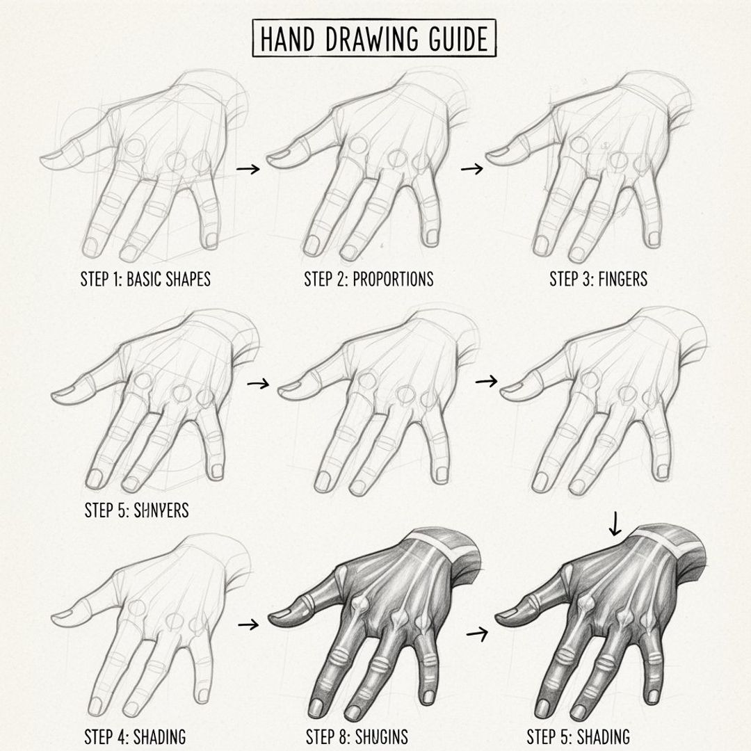 Detailed Hand Drawing Guides And Practice Tips