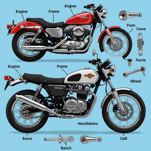 Motorcycle All Parts Name With Picture gallery