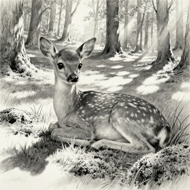 Fawn Drawings - AI Generated Art gallery