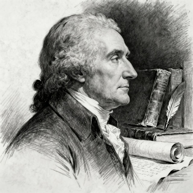 Thomas Jefferson Sketches - AI Generated gallery