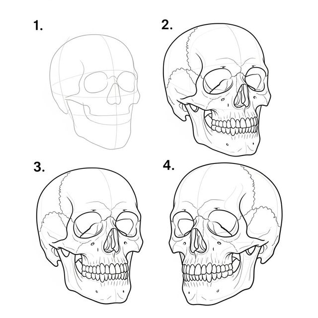 Explore Easy Skull Drawing Ideas with AI gallery