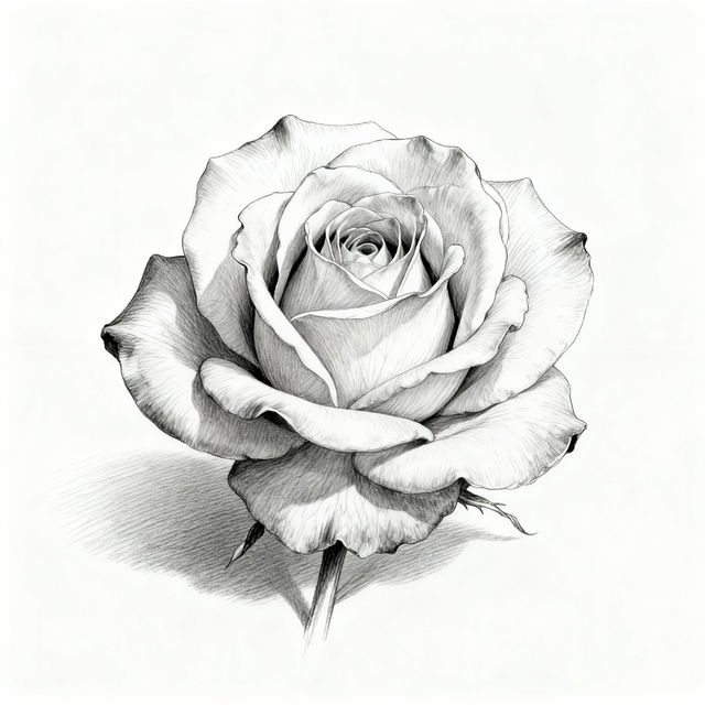 Easy Simple Flower Pencil Drawing gallery