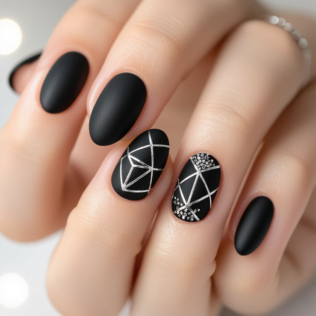 Black Nail Art gallery