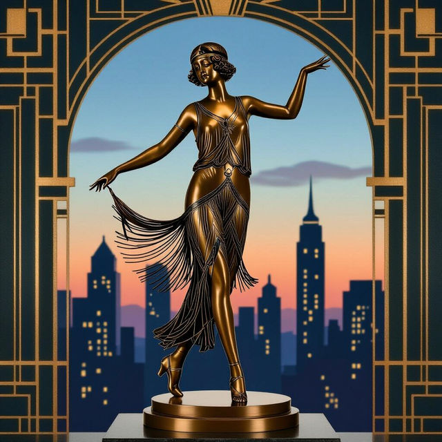 Art Deco Statues - AI Generated gallery