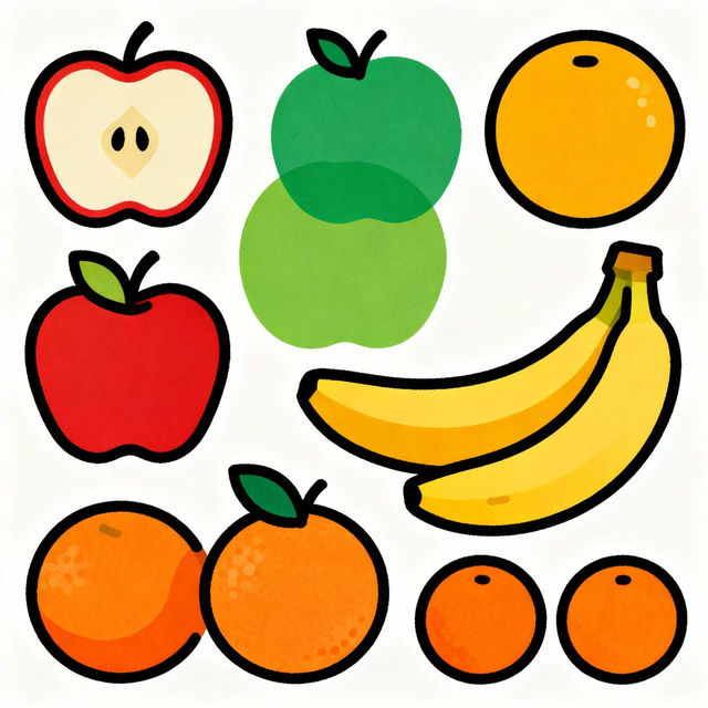Easy Fruit Drawing Gallery gallery
