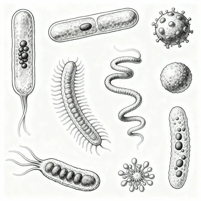 Drawing Of Bacteria gallery