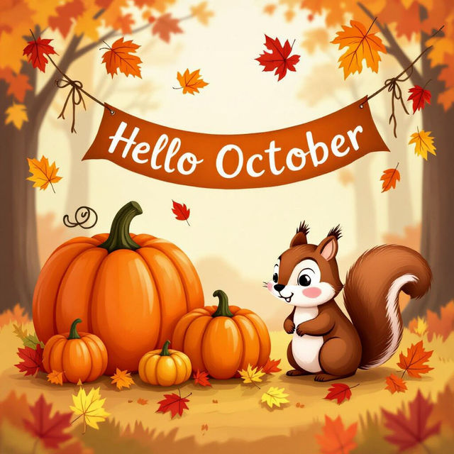 Cute Hello October Images gallery