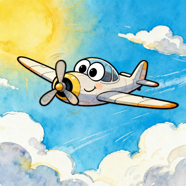 Airplane Cartoon Drawings - AI Generated gallery