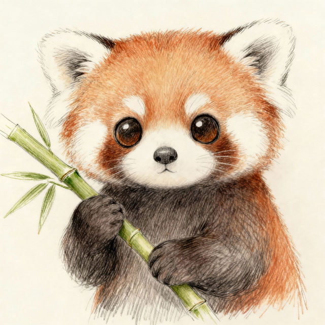 Easy Cute Red Panda Drawings gallery