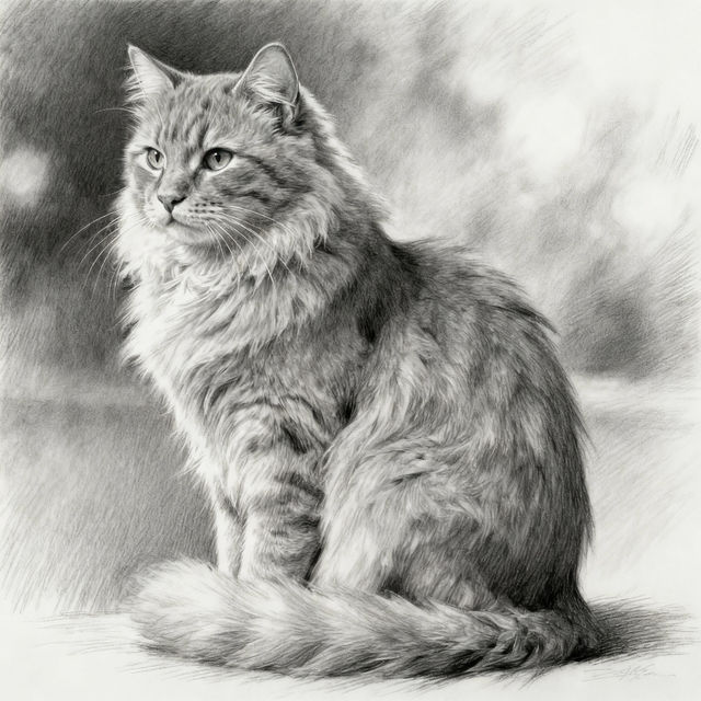 Realistic Cat Drawings - AI Generated gallery