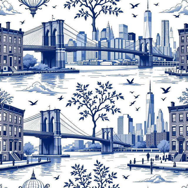 Brooklyn Toile Wallpaper gallery
