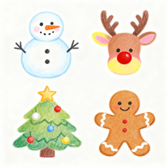 Cute Easy Christmas Drawings gallery
