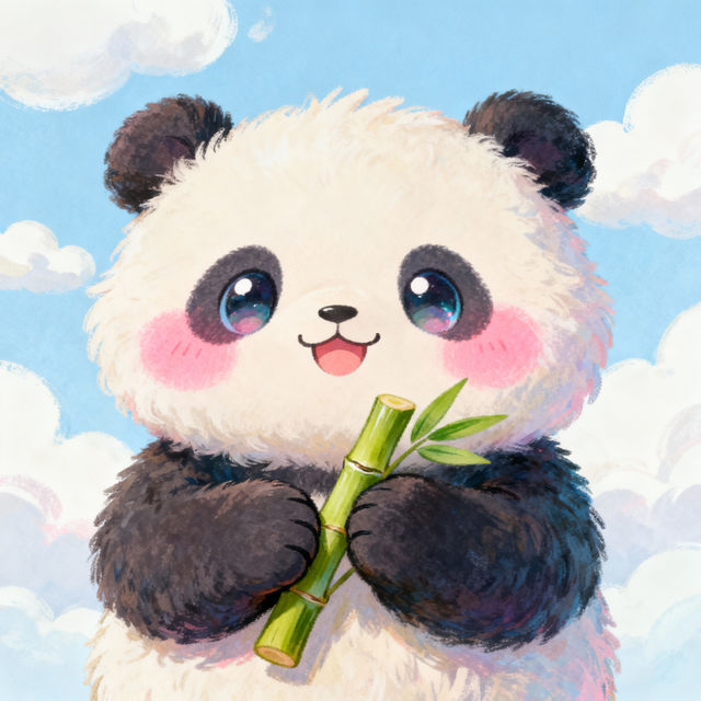Kawaii Cute Panda Drawings - Made With AI gallery
