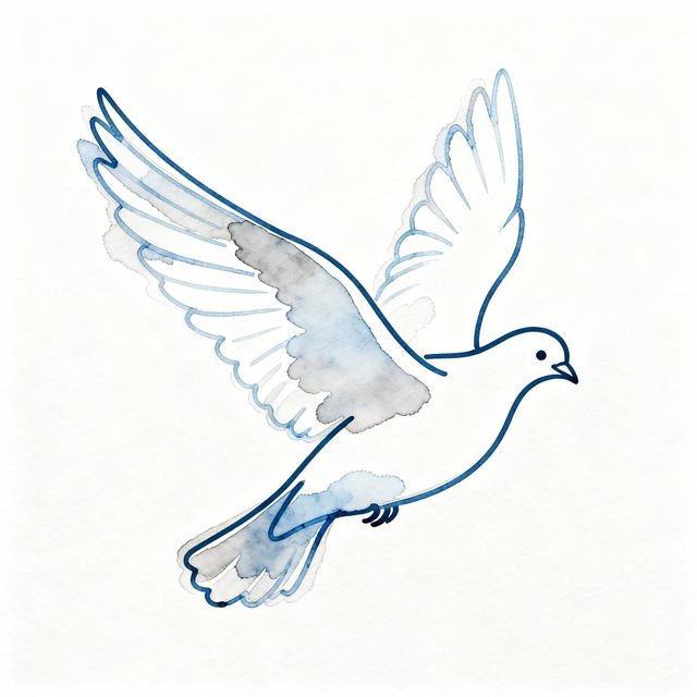 Simple Dove Drawings - AI Generated gallery