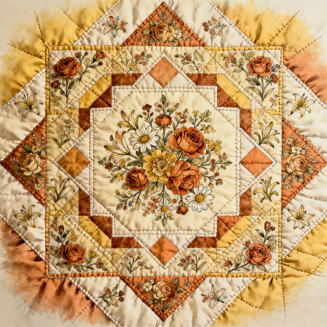 Quilt Drawings - Made With AI gallery
