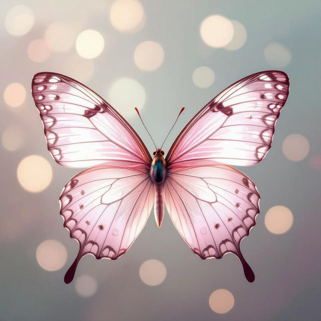Light Pink Butterfly Wallpaper - AI Generated gallery