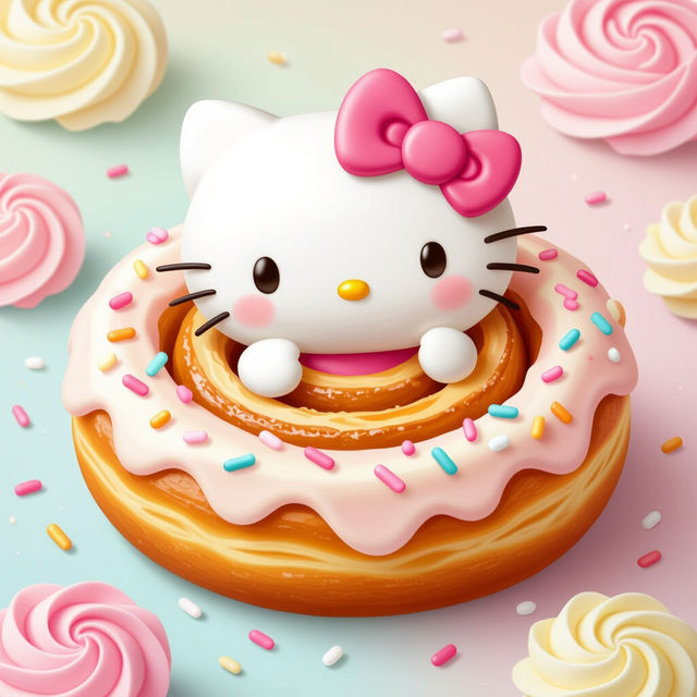 Cinnamon Roll Hello Kitty Wallpaper gallery