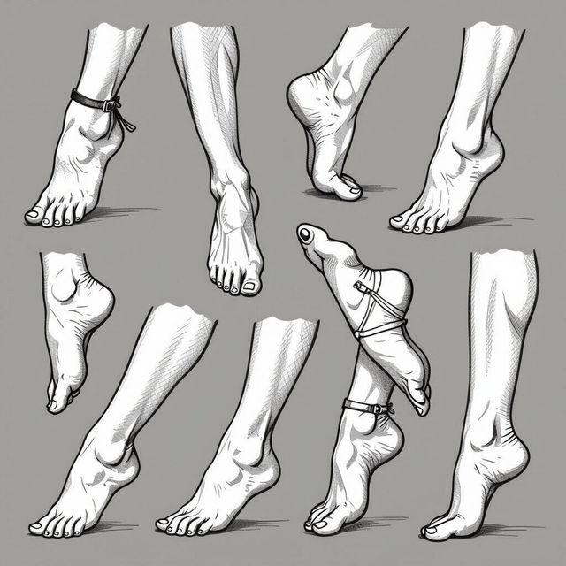 Feet Drawing Reference - AI Generated gallery
