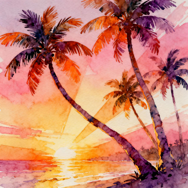 Drawing Palm Trees - AI Generated Art gallery