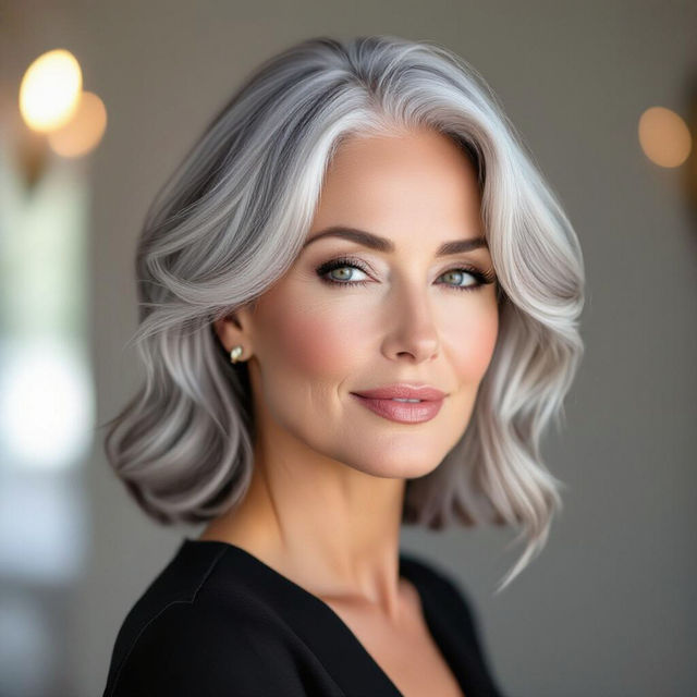 Pictures of Gray Hair with Lowlights gallery