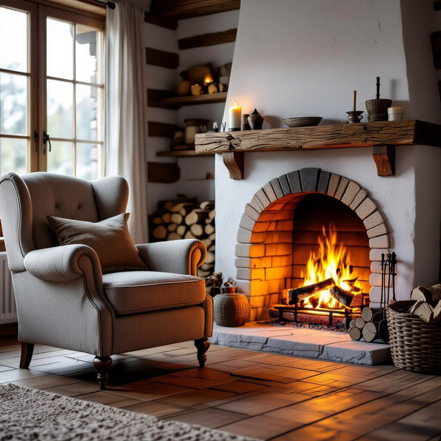 Fireplace Images - Cozy AI Art gallery