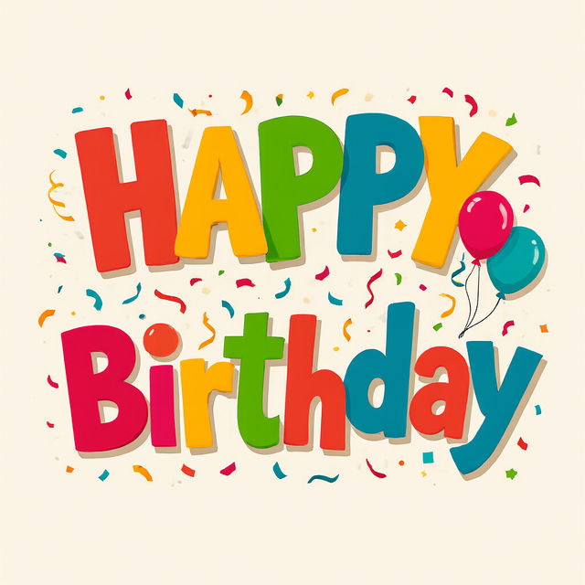 Happy Birthday Text Art gallery