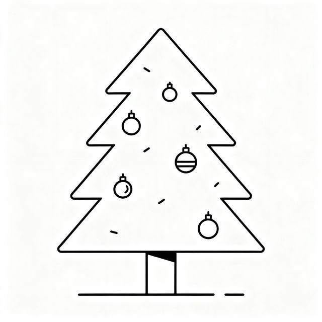 Christmas Tree Drawing Outlines gallery