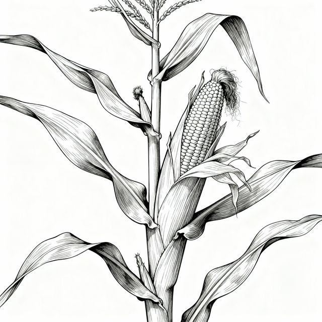 Corn Plant Drawing gallery