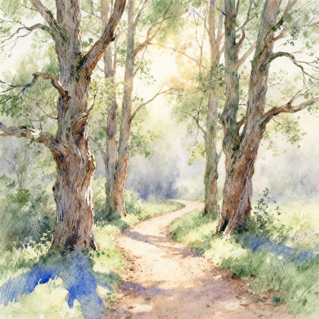 Forest Drawing Backgrounds - AI Generated gallery