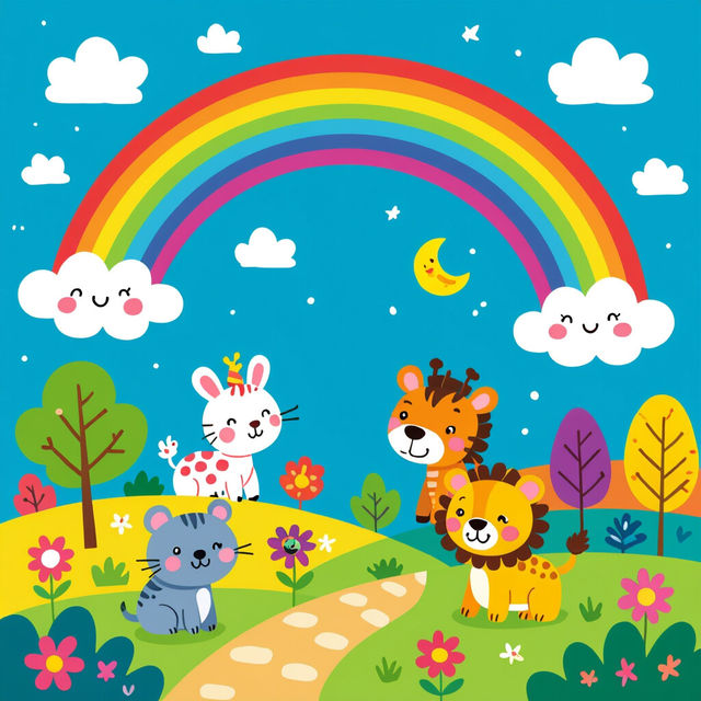 Rainbow Wallpaper For Kids gallery