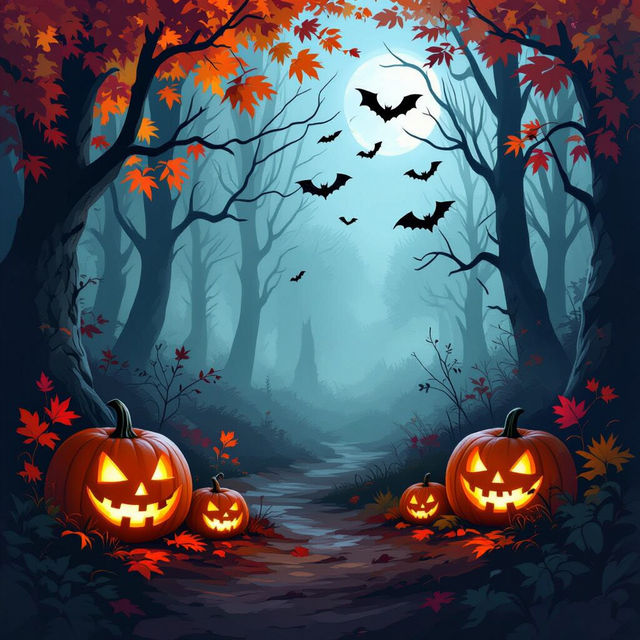 Aesthetic Autumn Halloween Wallpaper gallery