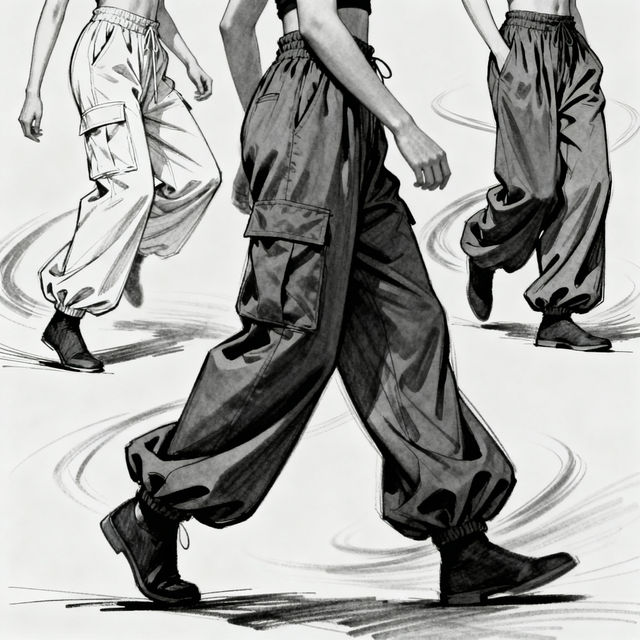 Baggy Pants Drawing Reference - AI Generated gallery