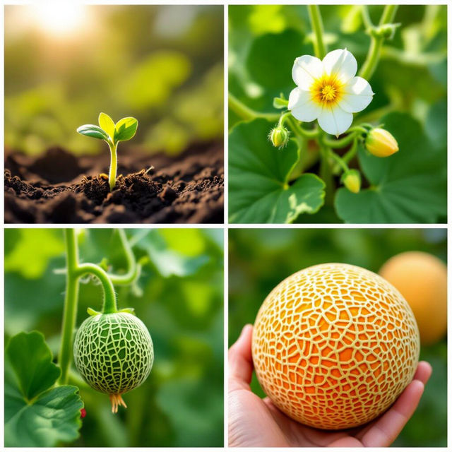Cantaloupe Growing Stages Pictures gallery