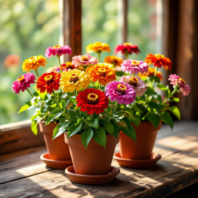 Pictures Of Zinnias In Pots gallery